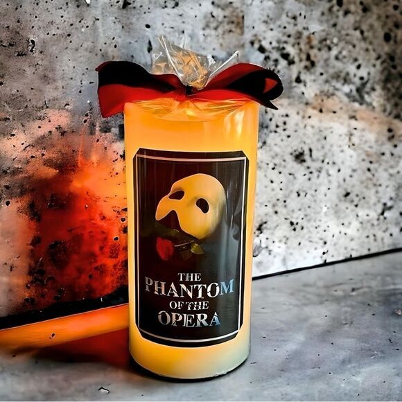 NWOT. Phantom Of The Opera Flameless Candle w Timer - Picture 1 of 6